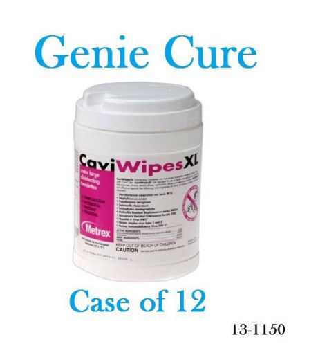 12X METREX XL Caviwipes Disinfectant Cleaner Cloth CASE 12 #13-1150 Cavi wipe