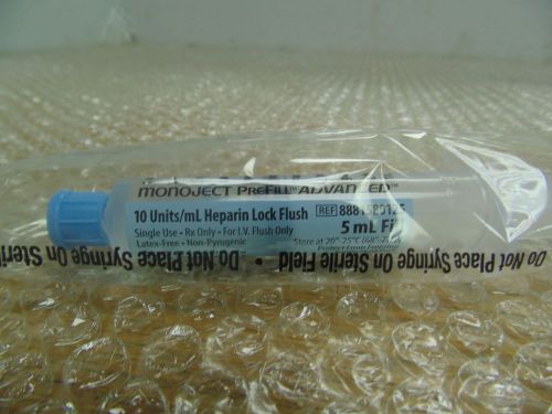 Kendall (10 units/ml) 5 ml Prefill 12 ml Heparin Syringe Lot of 10 12/2013