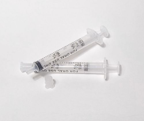 20 count: 3 ml bd oral syringe with slip on tip/cap for sale