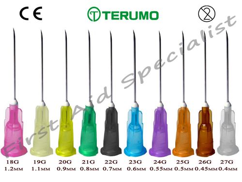 Genuine Terumo Sterile Needles 18G - 27G Various Colours &amp; PK Sizes CE Marked UK