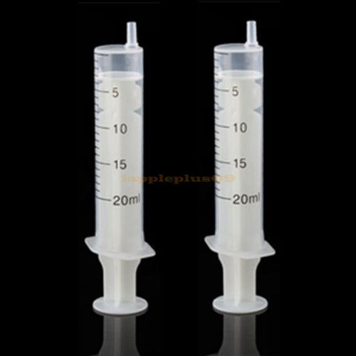 2x 20ML Plastic Reusable Syringe for Measuring Hydroponics new