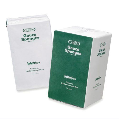 Medline caring woven gauze sponge - 12 ply - 4&#034; x 4&#034; - 200/box - (prm21412c) for sale