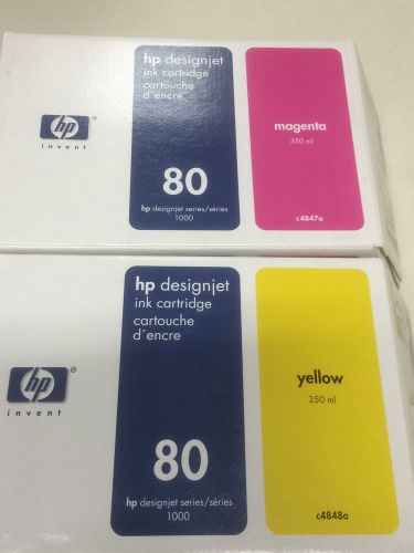 Hp Designjet 80 Ink Magenta C4847a  Yellow C4848a
