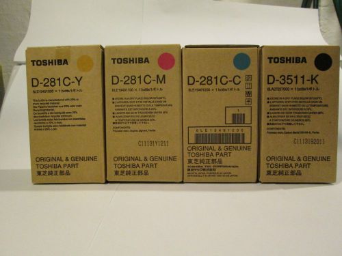 Genuine Toshiba developer D-281C (Y,M,C) and D-3511-K