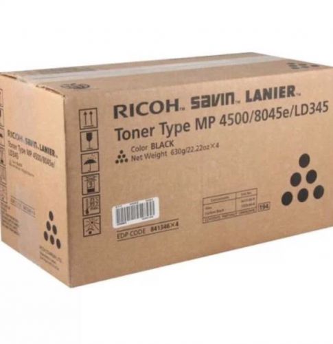 Ricoh 841346  High-Yield Black Toner Type MP 4500/8045e/LD345      3 Cartridges