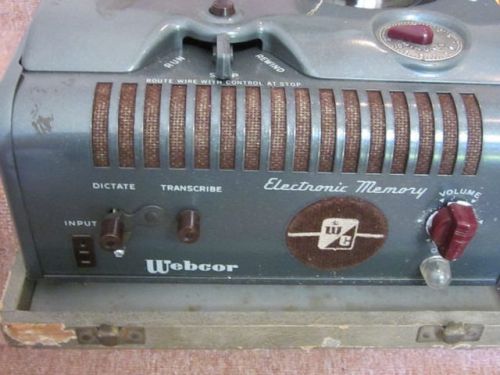 VTG Webster Webcor Wire Recorder Model 228-01 Chicago 15 Wire Reels/5 LG spools