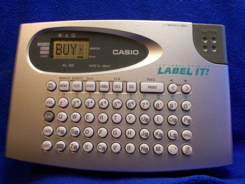 Casio KL-60 Label Maker Electronic Labeling System Label It! EZ-Label Printer
