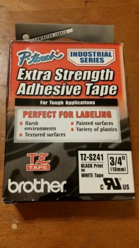 P TOUCH BROTHER TZ INDUSTRIAL STRENGTH TAPE FOR LABEL MAKER TZ S241 3/4&#034;LAST 1