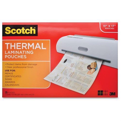 Scotch Thermal Laminator Menu Size Pouches - Menu - x 3 mil ThicknessPhoto-safe