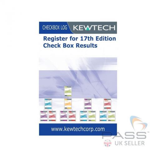 Kewtech CHECKLOG Log Book for Check Box Results