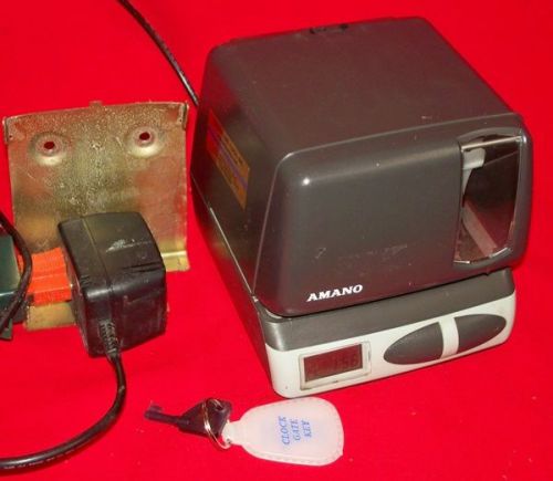 Amano Pix 21 Time Clock with Key and Power Adapter - Used Works Great!
