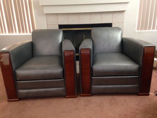 Two leather office chairs for sale