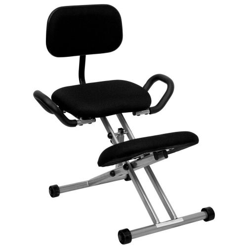 Ergonomic Kneeling Chair In Black Fabric Home Dorm Office Furniture NEW