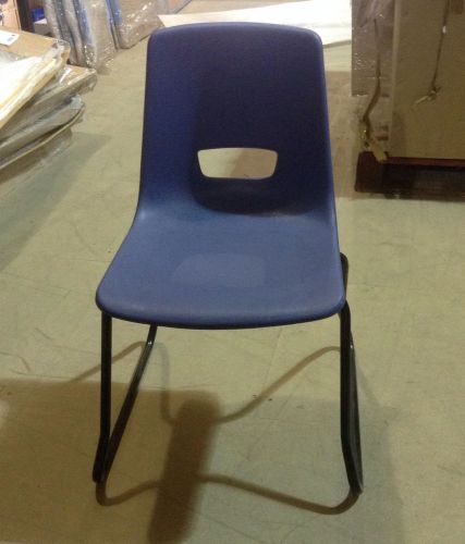 Polypropylene 4 Legged School Canteen Chair In Blue, New- 65 Available