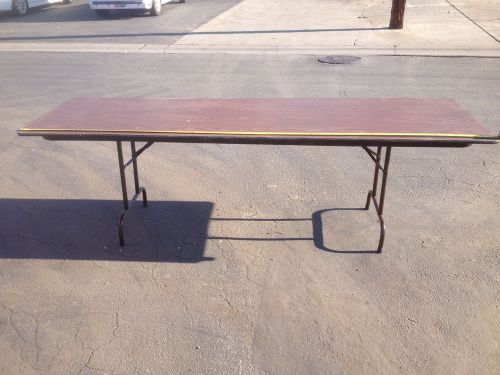 Portable rectangular Wooden Folding  Table 96&#034; x 29 1/2&#034; x 29&#034; Office Warehouse