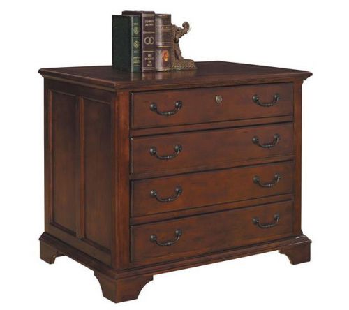 Wood executive office lateral file cabinet cherry for sale