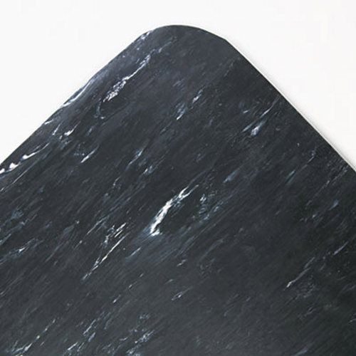 Crown Cushion-Step Mat, Rubber, 36 x 60, Marbleized Black (CWNCU3660BK)