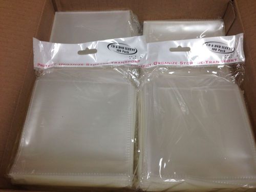 1000 CD/DVD Premium CPP Clear Plastic Sleeves With Flap 120 Microns 10x100 packs