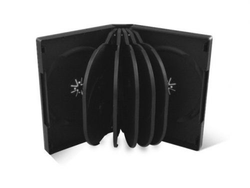 3-pack Brand New Black 39mm 12-in-1 DVD CD Disc Storage Cases Movie Holder Box