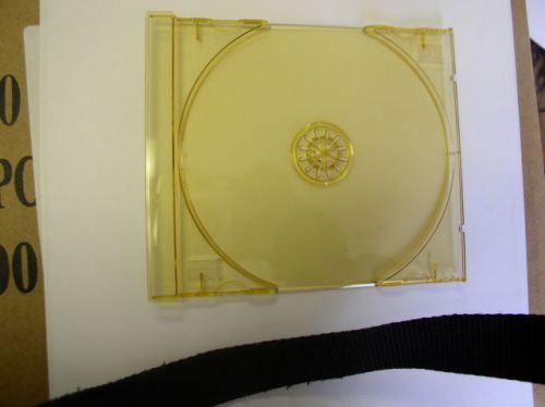 480 NEW STANDARD SINGLE CD TRAY TRANSPARENT GOLD