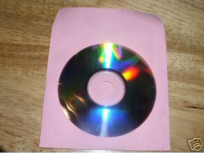 1000  PINK CD PAPER SLEEVES w/ WINDOW &amp; FLAP -  PSP50