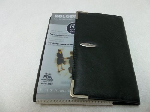 Rolodex PDA &amp; Notecard Folio 10 Card Capacity Black