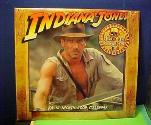 Vintage Sealed Indiana Jones Calendar 2009 = 2015