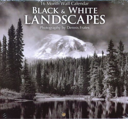 BLACK &amp; WHITE LANDSCAPES 2015 Wall Mini Calendar 16 Months for Home/Office/Desk