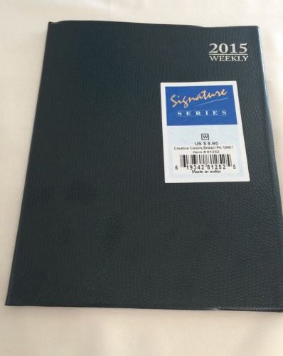 2015 Signature Dated Day Planner Calendar Weekly 8X10 HUNTER GREEN