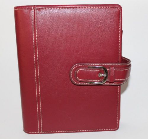 Franklin Covey 365 Deep Red Synthetic Compact Planner Binder 6-Ring Buckle