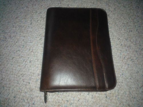 Day-Timer Brown Leather or Leather-like Desk Planner Binder 7-ring