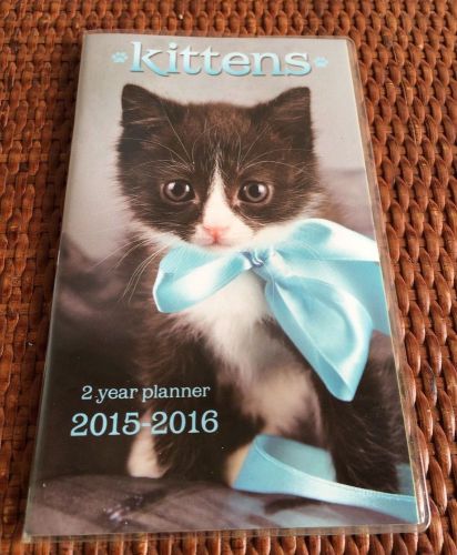 2015-2016 Year KITTENS Planner Pocket Purse Calendar  NEW