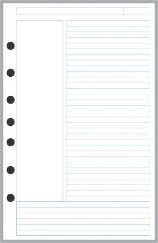 Notes Pages (Cornell) Junior 5.5x8.5 Franklin-Covey Day Timer by Handy Forms