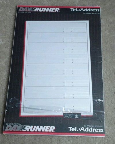 Dayrunner Telephone Address Classic Edition #011-230 (3) ring binder 30 pages