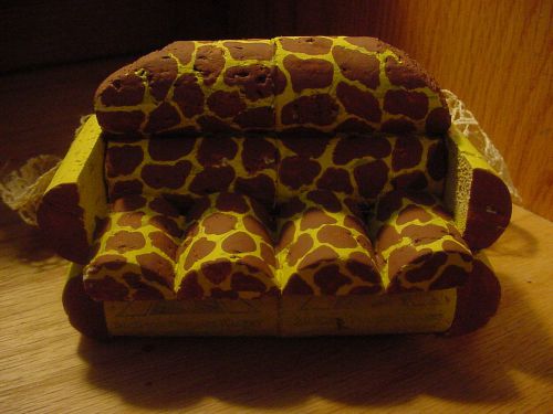 WINE CORK COUCH~BUSINESS CARD HOLDER~NAME CARD HOLDER~GIRAFFE PATTERN~SAFARI