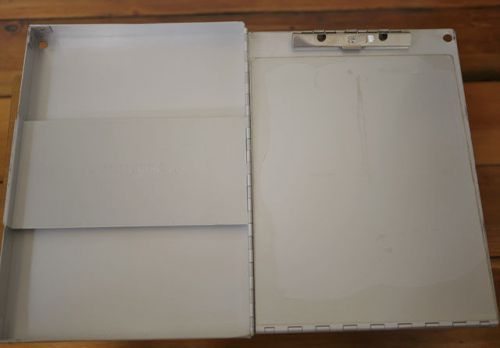 Vintage Hard Aluminum Industrial Clipboard Document Case #904 Portable Desk