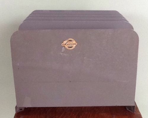 Vintage Lawson Metal Industrial Desk Organizer Paper Dividers C1