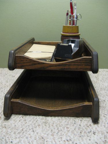 Vintage Wood Office/Home Desk Organizer
