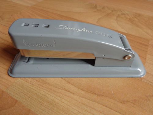 Vintage swingline cub stapler, gray metal works great.  made in usa for sale
