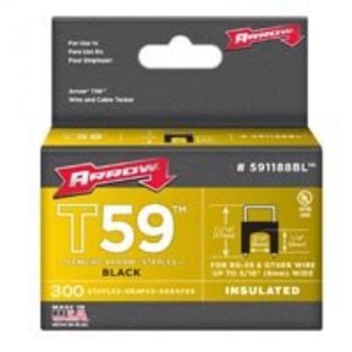 Staple Crwn 5/16In 1/4In Blk ARROW FASTENER CO Staples 591188BL Black