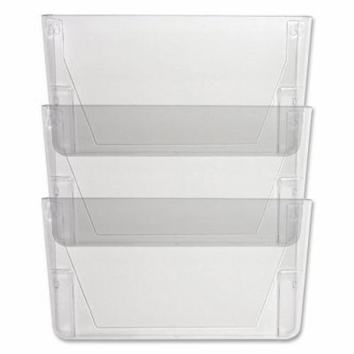 Sparco Vertical File System, 13-1/8&#034;x4-1/4&#034;x14-3/4&#034;, 3/PK, Clear (SPR60001)