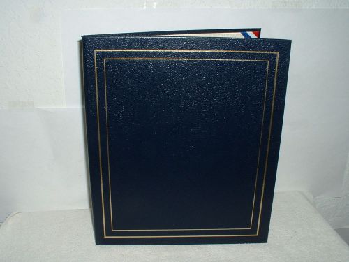 Deluxe craft award certificate/diploma holder/folder leatherette dark blue gold for sale