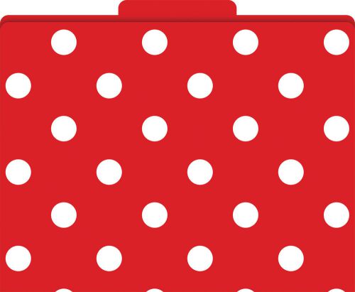 Red &amp; White Dot Decorative File Folders - Barker Creek LL1312F