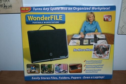 WonderFile Portable WorkStation Black File Organizer As Seen on TV  BRAND NEW