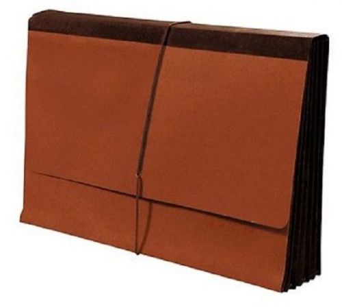 25 - red expanding width file folder wallet legal flap closure w/elastic cord. for sale