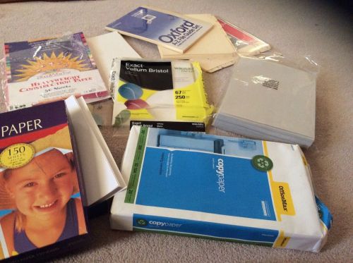 Office paper and A to Z files, includes photo, legal, construction paper