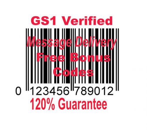 1 Certified UPC AMAZON ASIN Numbers EAN Barcodes Bar Code Label Superfast
