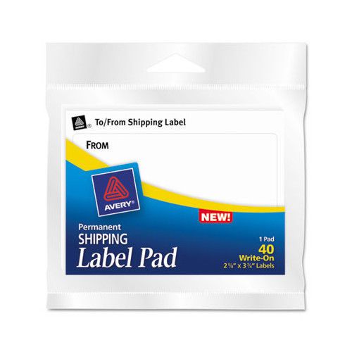 Avery Consumer Products Label Pads, 40/Pack Set of 4