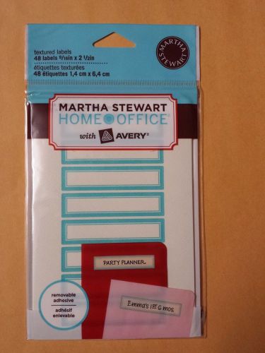 1 pack Martha Stewart Home Office Kitchen Labels Blue Rectangle