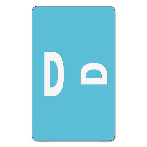 Alpha-Z Color-Coded Second Letter Labels, Letter D, Light Blue, 100/Pack